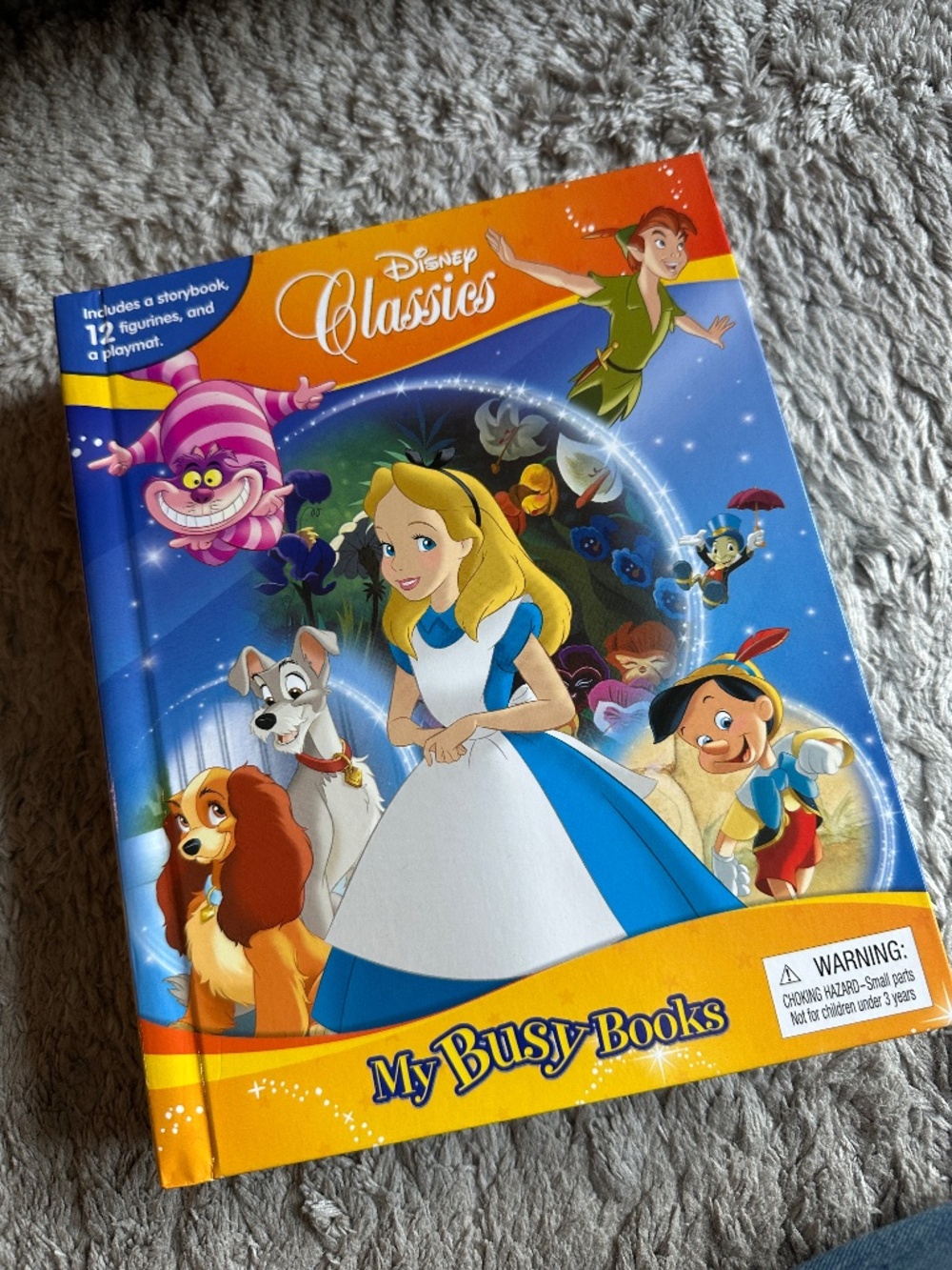 Disney Classics My Busy Books Complete 12 Character Figurines +Playmat Storybook
